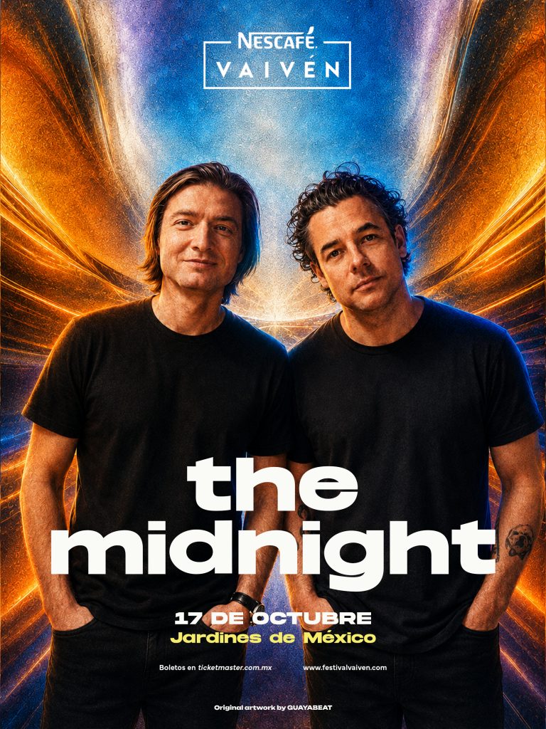 The Midnight en arte promocional del Festival Vaivén 2026, el 17 de octubre en Jardines de México.