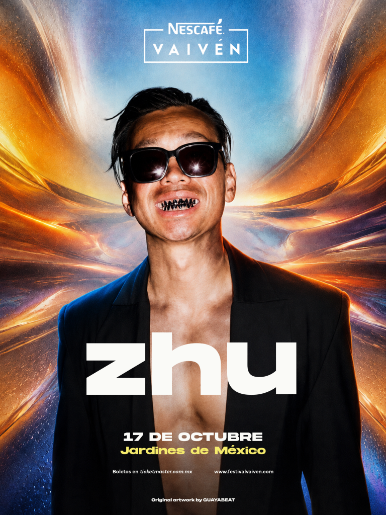 ZHU en arte promocional de Festival Vaivén 2026, programado para el 17 de octubre en Jardines de México.